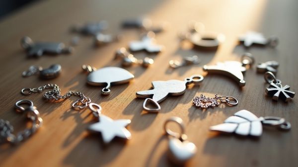 Explore creative designs using sterling silver charms and pendants