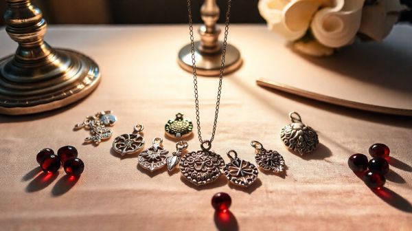 Explore creative designs using sterling silver charms and pendants